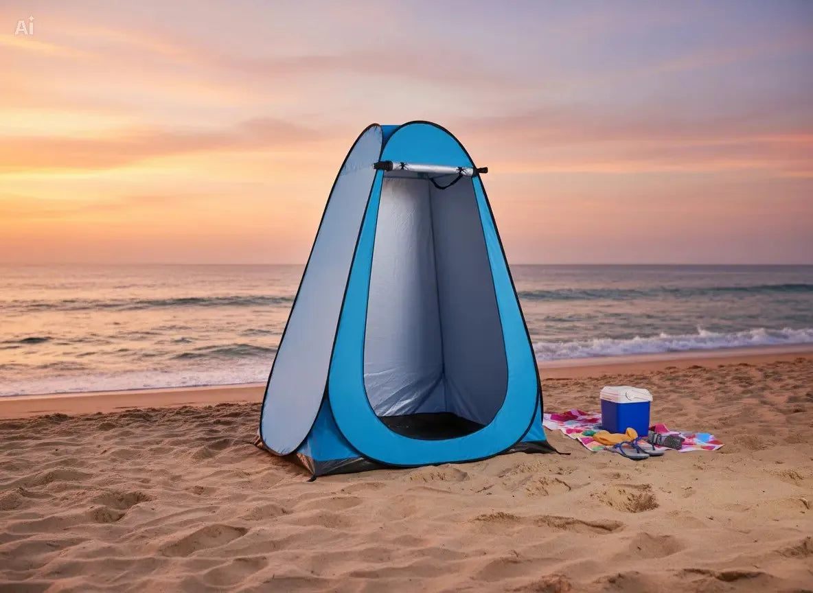 Pop Up Privacy Shower Tent With Sunscreen And Oxford Fabric