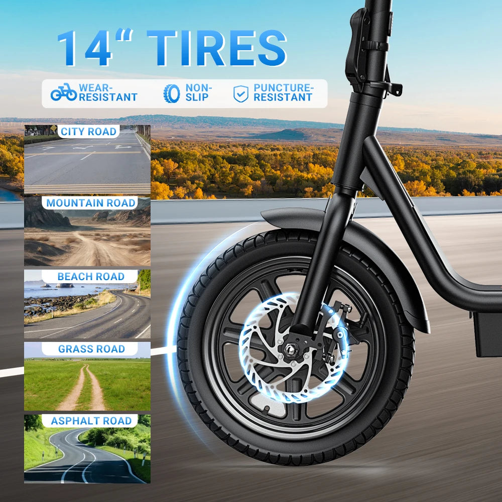 DYU C4 Folding Electric Scooter 14 inch Mini E-Bike 500W Peak 20MPH 36V 7.8AH Battery Compact City Commuter E-Scooter Style