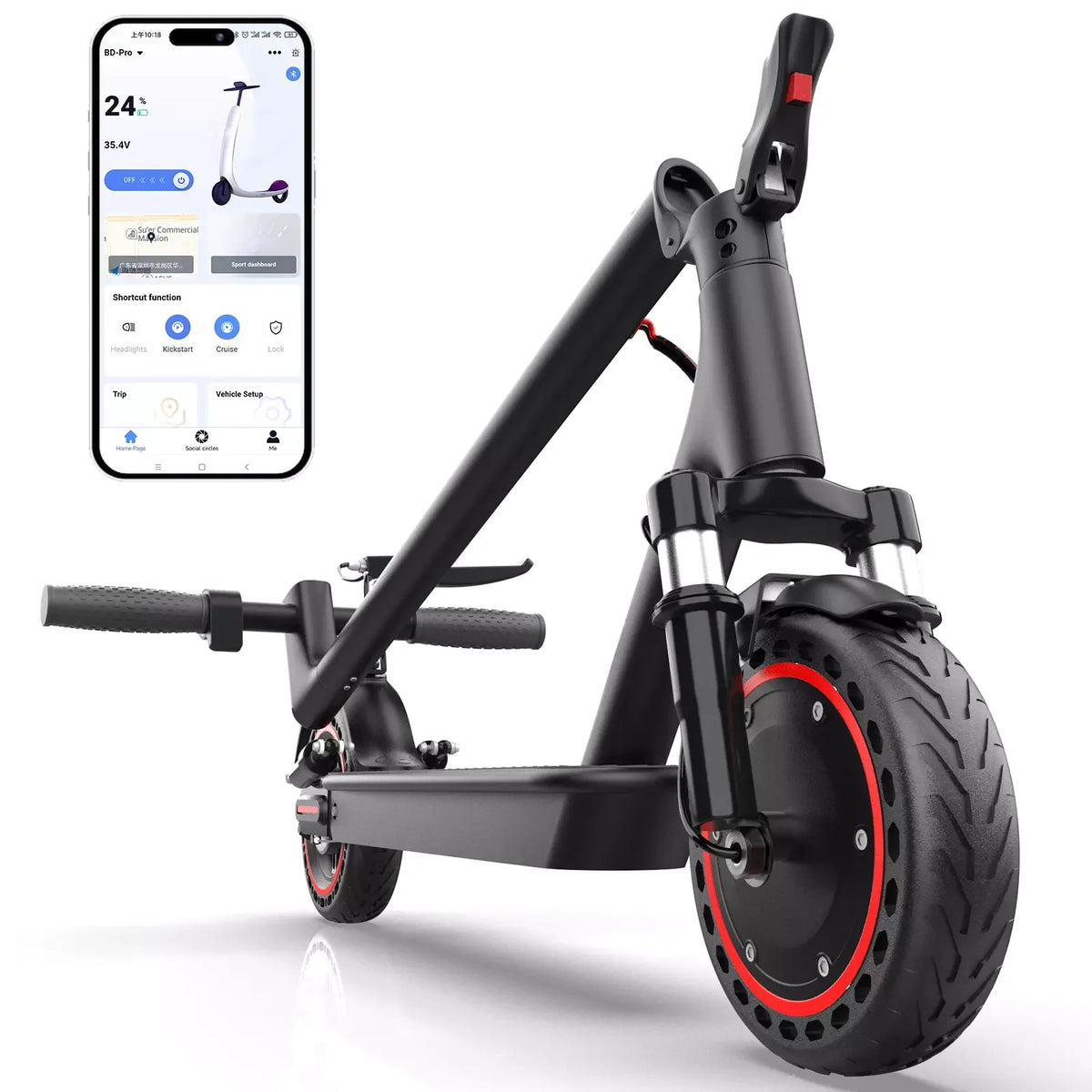 LADPED LP07 Electric Scooter With App Control And Dual Suspension