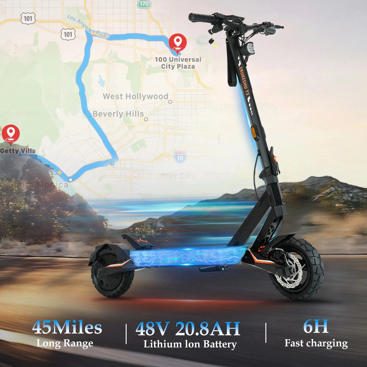 BIkydom 1500W Electric Scooter With Long Range Battery