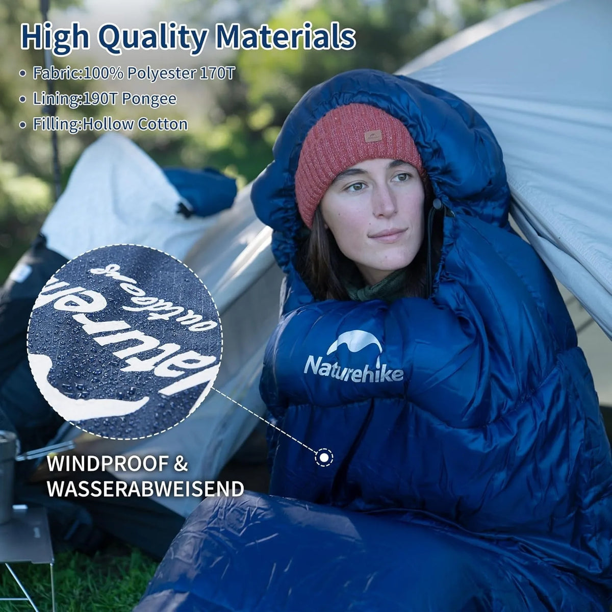 Naturehike Adult Mummy Sleeping Bag for Warm Camping Comfort