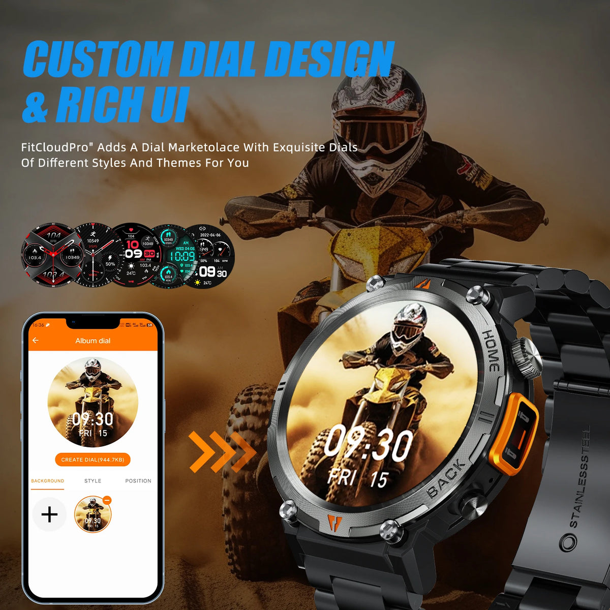 LaNikar Bluetooth Calling Smart Watch With Health And Fitness Tracking