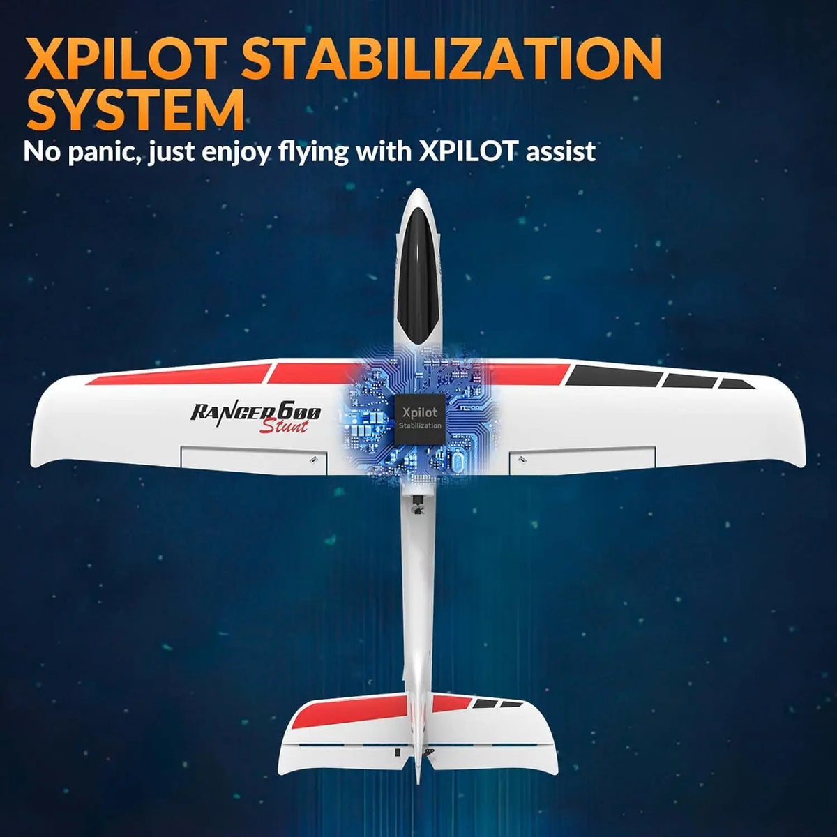 VOLANTEXRC Ranger 600 Glider RC Plane, 4-CH Remote Control Airplane Glider with 3 Flight Modes, One-Key Stunts, 23.6*18.1 Inches, Ideal Park Flyer