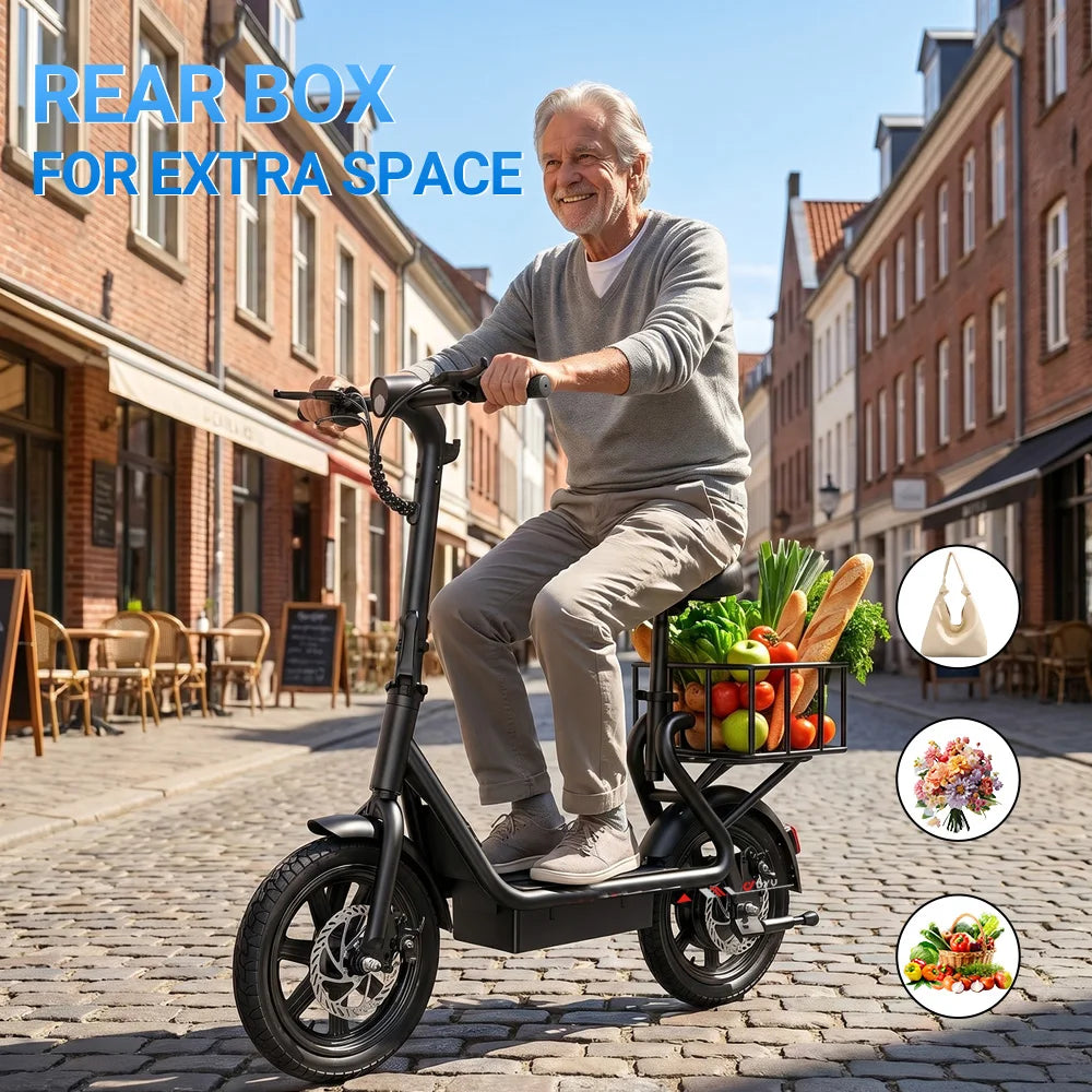 DYU C4 Folding Electric Scooter 14 inch Mini E-Bike 500W Peak 20MPH 36V 7.8AH Battery Compact City Commuter E-Scooter Style