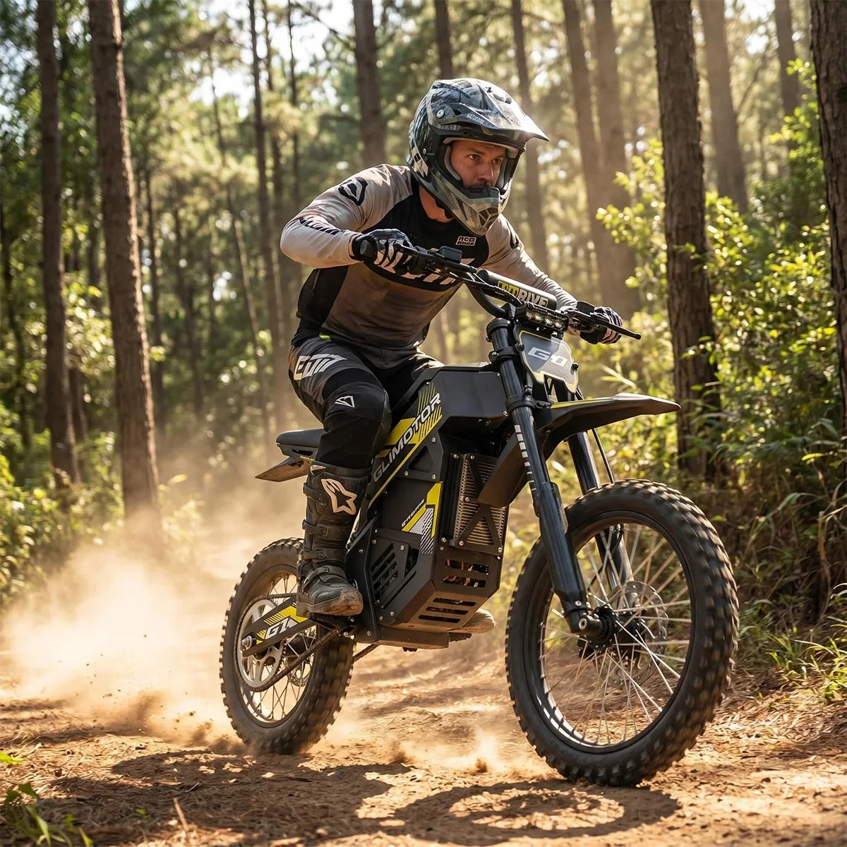 New G1 Electric E-bike Dirt Bike 1500W 48V 20.8AH Electric Motorcycle Fat Tire Nitrogen Suspension E Dirt Bike for Teens and Adults