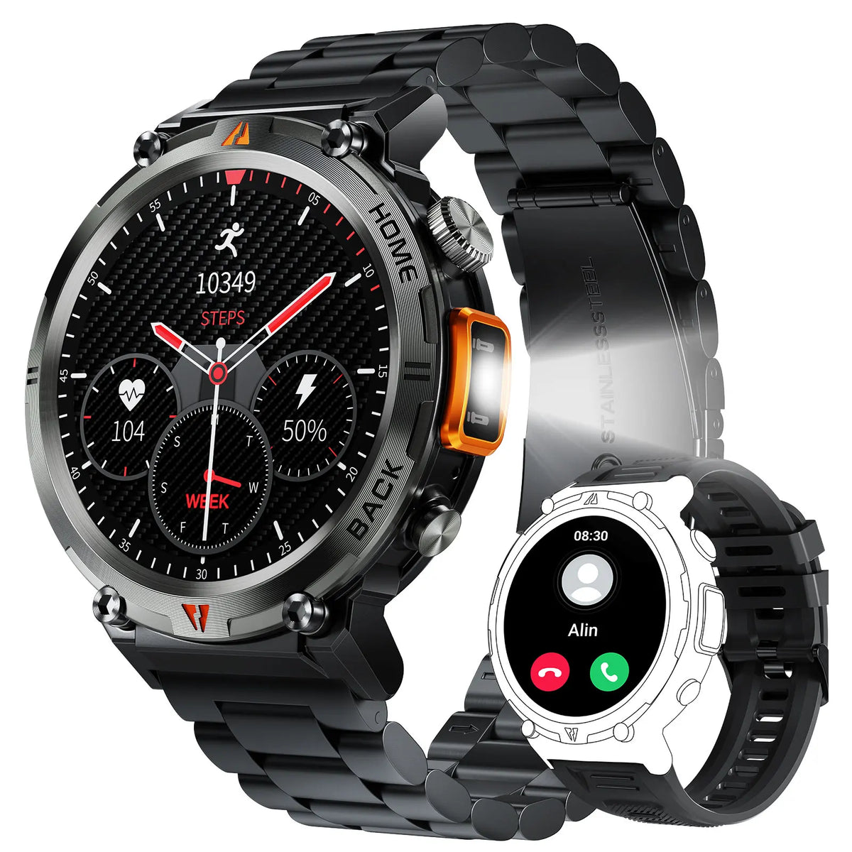 LaNikar Bluetooth Calling Smart Watch With Health And Fitness Tracking