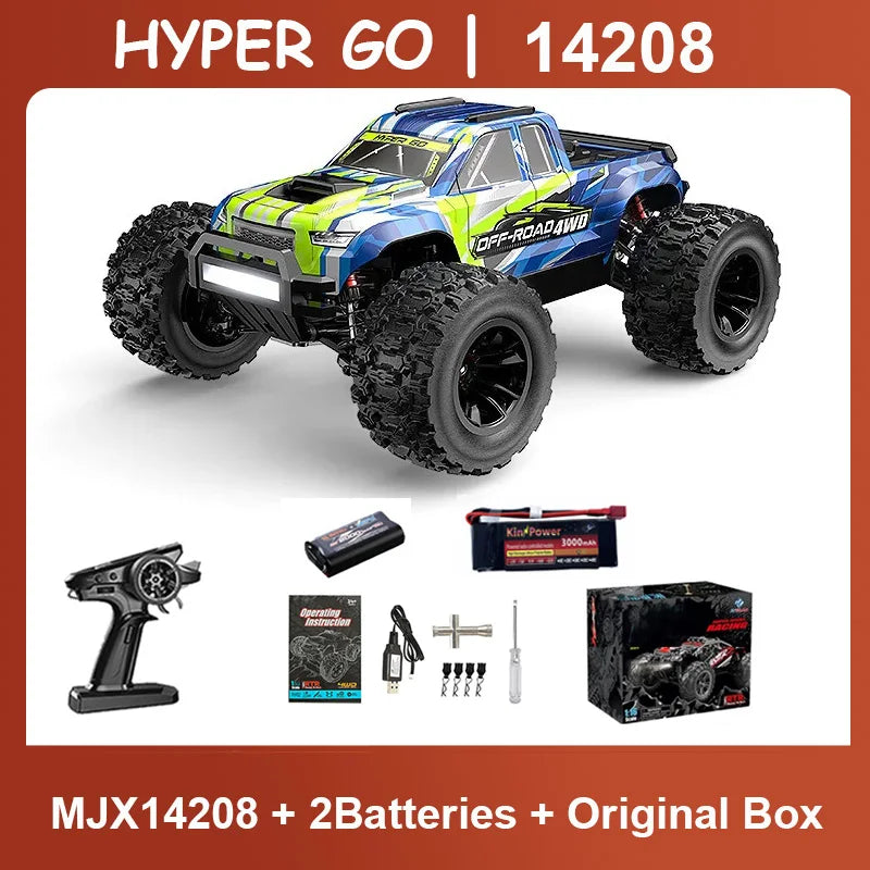 Hyper Go 14208 1:14 4WD RC Car Off-road Racing High Speed Brushless 2.4G Remote Control Car Truck Truck Electric Toy