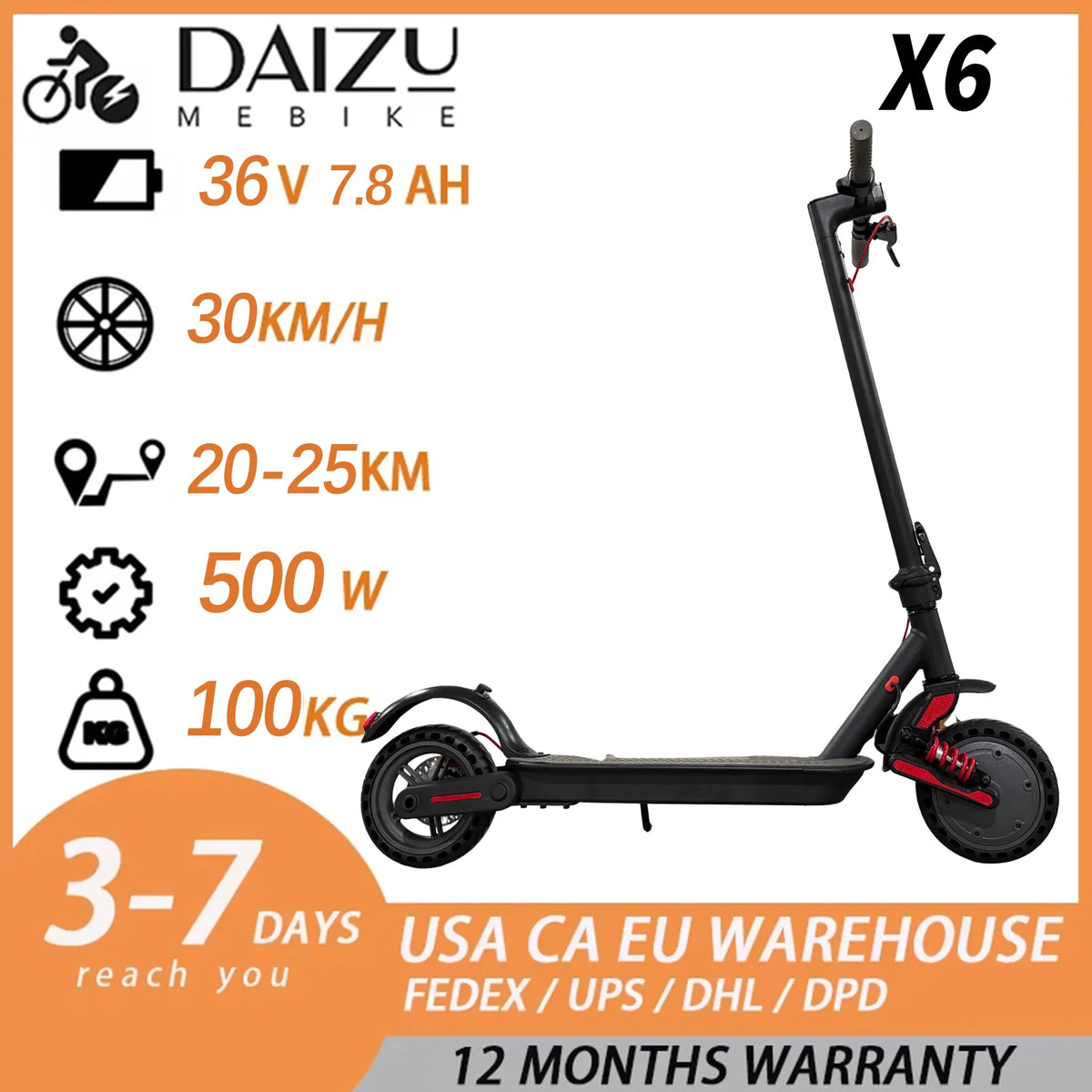 Dual Motor Folding Off Road Electric Scooter for Adults