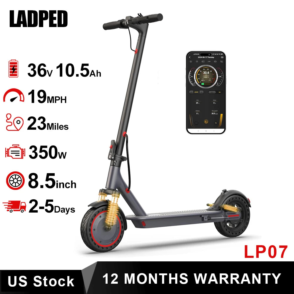LADPED LP07 Electric Scooter With App Control And Dual Suspension