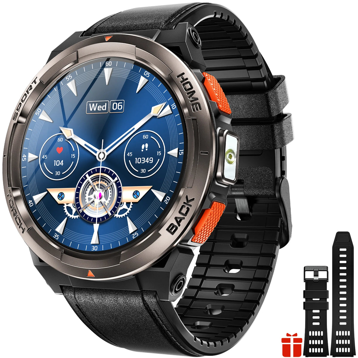 EIGIIS Smart Sports Watch With Compass Barometer And LED Flashlight