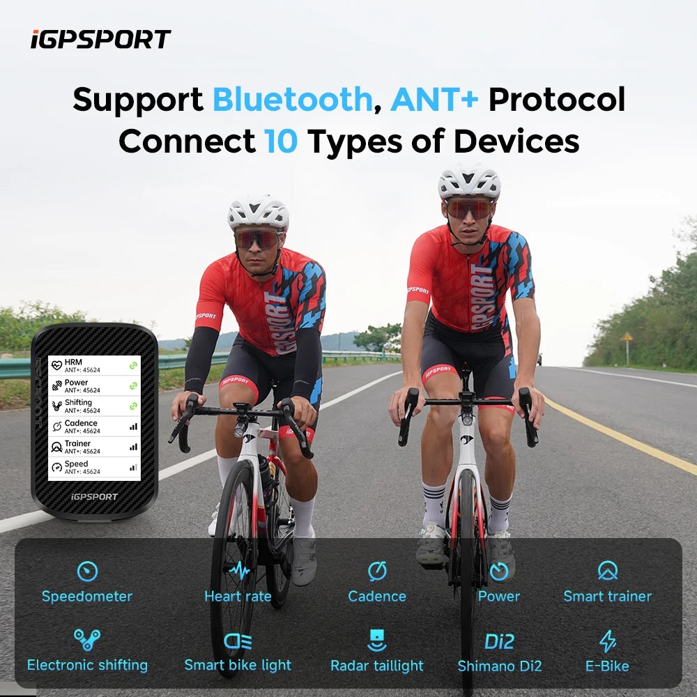 iGPSPORT BSC300T Touchscreen GPS Bike Computer With Color Maps