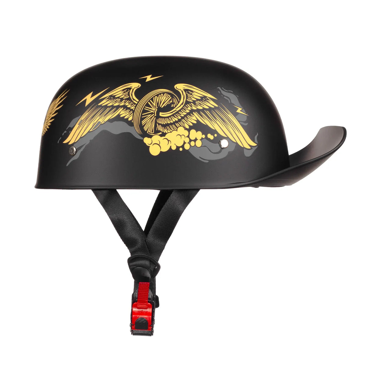 Crown Racing DOT Certified Open Face Motorcycle Half Helmet