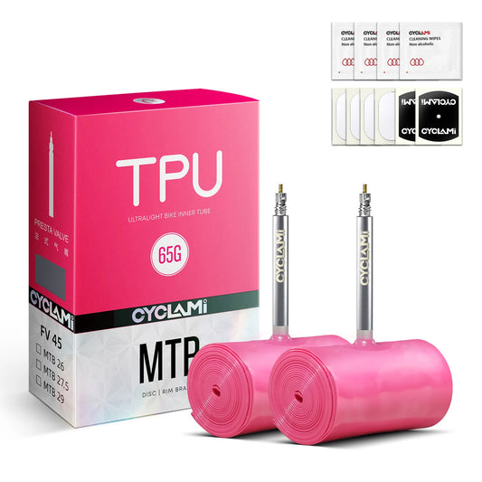 CYCLAMI Bike Inner Tube Ultralight TPU Hose Metal Presta Valve FV Bike Accessories For Mountain 1.9 - 2.5 inch MTB 29 27.5 26