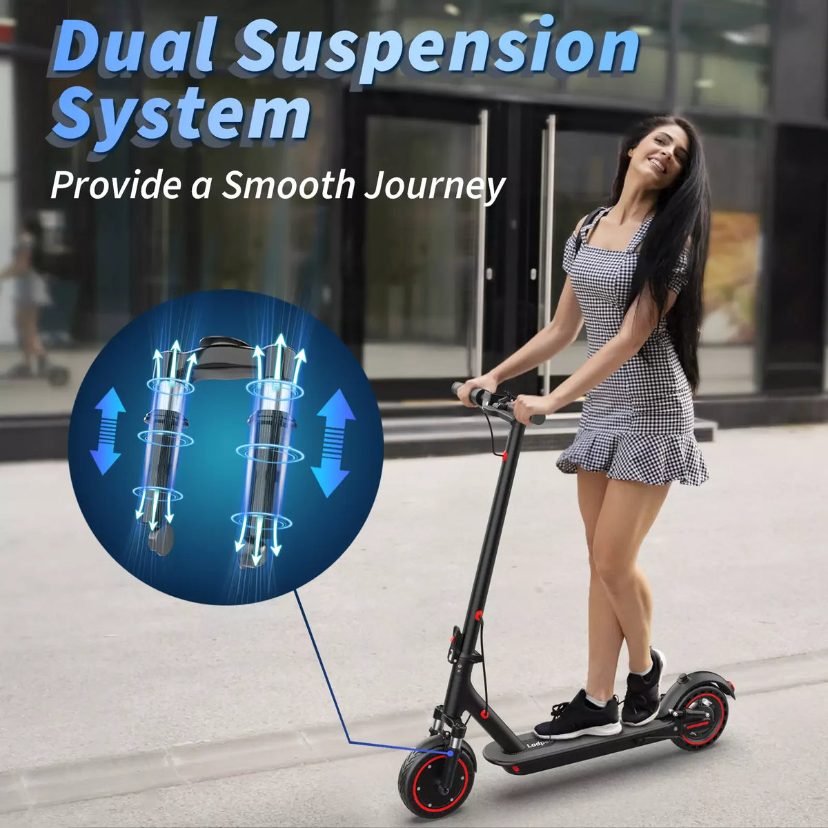 LADPED LP07 Electric Scooter With App Control And Dual Suspension