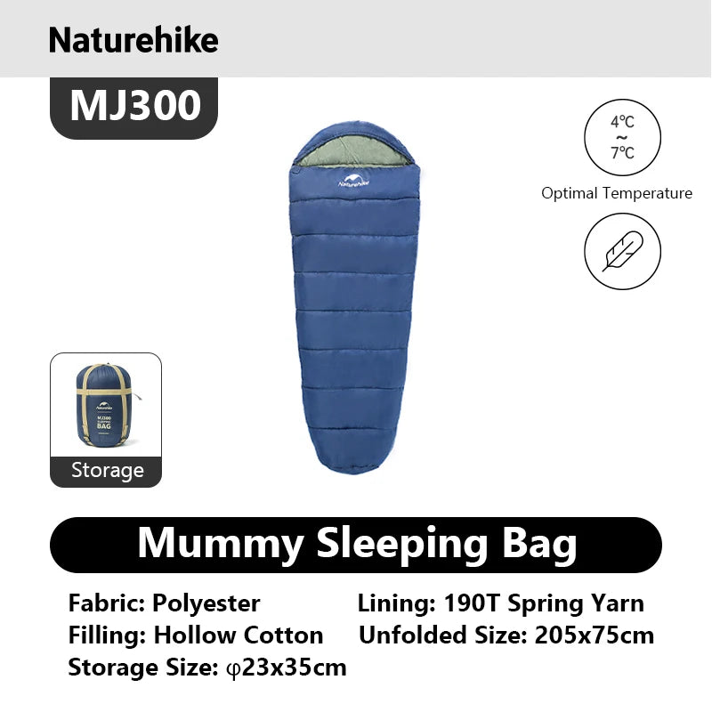 Naturehike Adult Mummy Sleeping Bag for Warm Camping Comfort