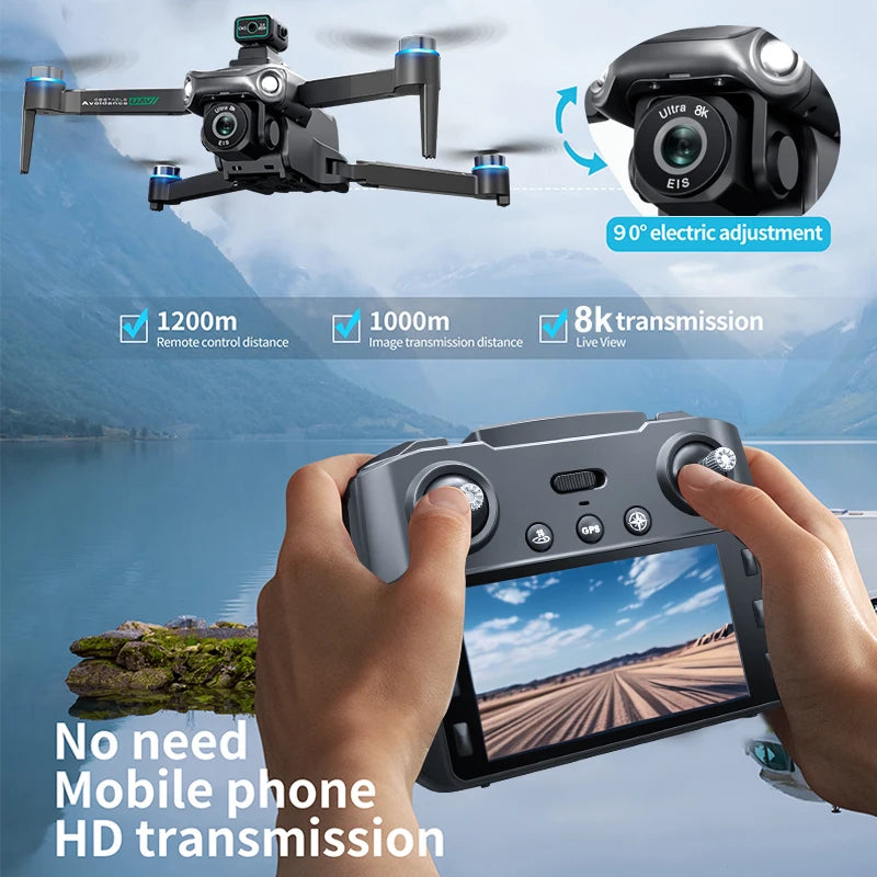 GPS Drone Optical Flow Positioning Hover Multiple Return Modes Waypoint Flight Intelligent Follow One Key Takeoff Landing Speed Switching Drone