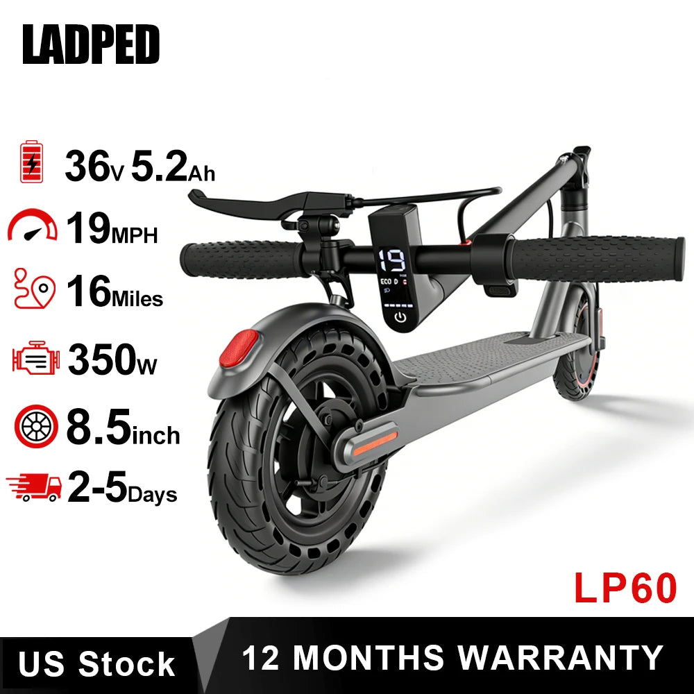 LADPED Folding Electric Scooter for Adult Urban Commuting