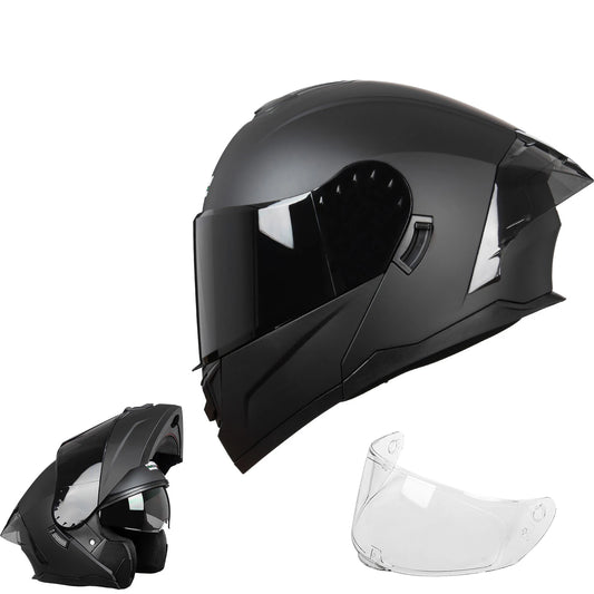 Crown Racing FL900 DOT Certified Modular Motorcycle Helmet Dual Visor