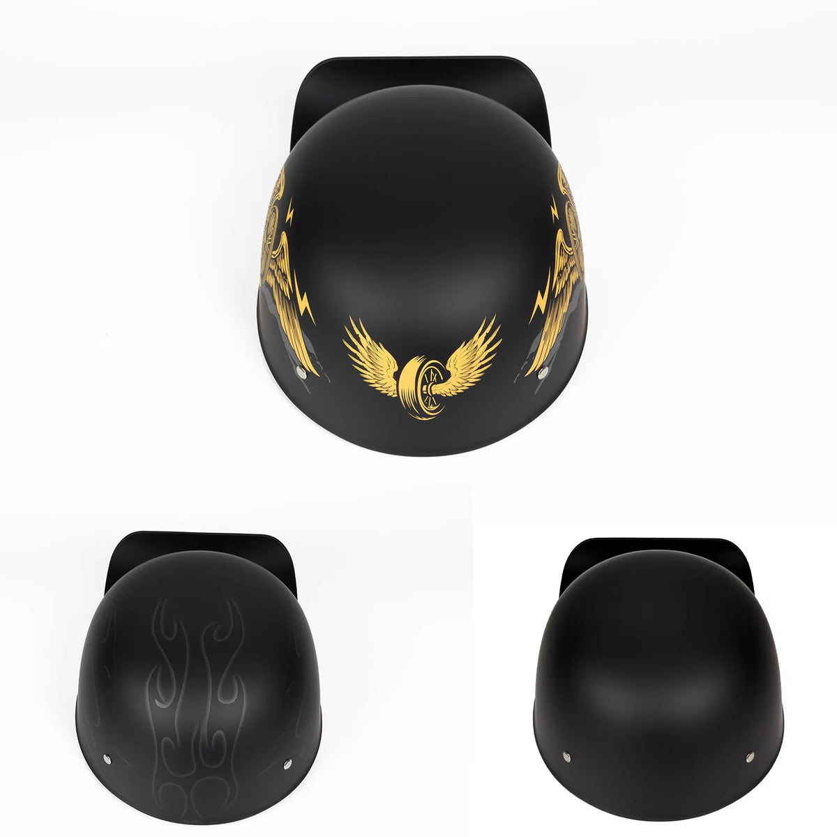 Crown Racing DOT Certified Open Face Motorcycle Half Helmet