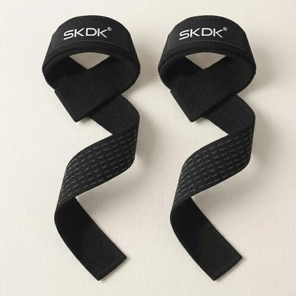 Heavy Duty Cotton Wrist Lifting Straps for Deadlift and Weightlifting Gym Fitness Neoprene Padded Cushioned Anti Slip Pull Grips Band Wrist Wraps Support for Powerlifting Bodybuilding Strength Training Workouts Men Women